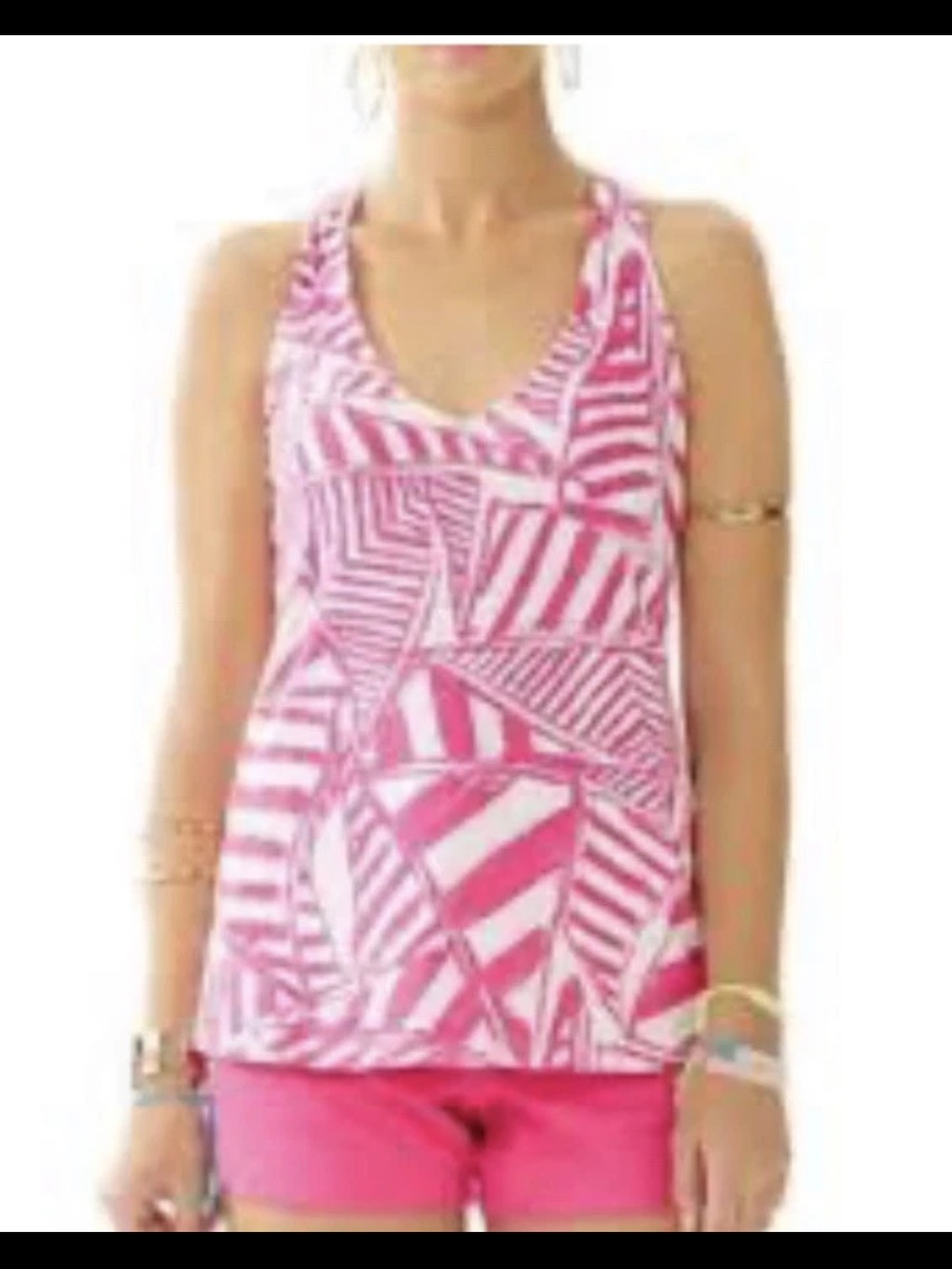 Lilly Pulitzer Minka Top Capri Pink Yacht Sea Sailboat Tank Top Small